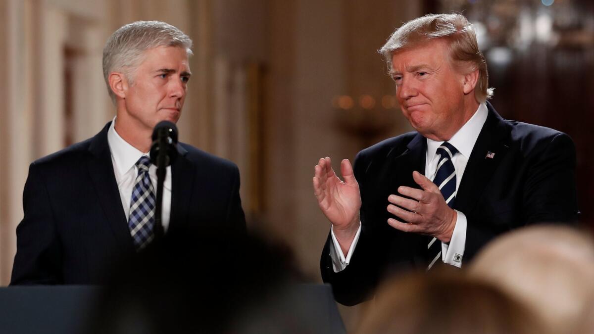 Neil Gorsuch and Donald Trump
