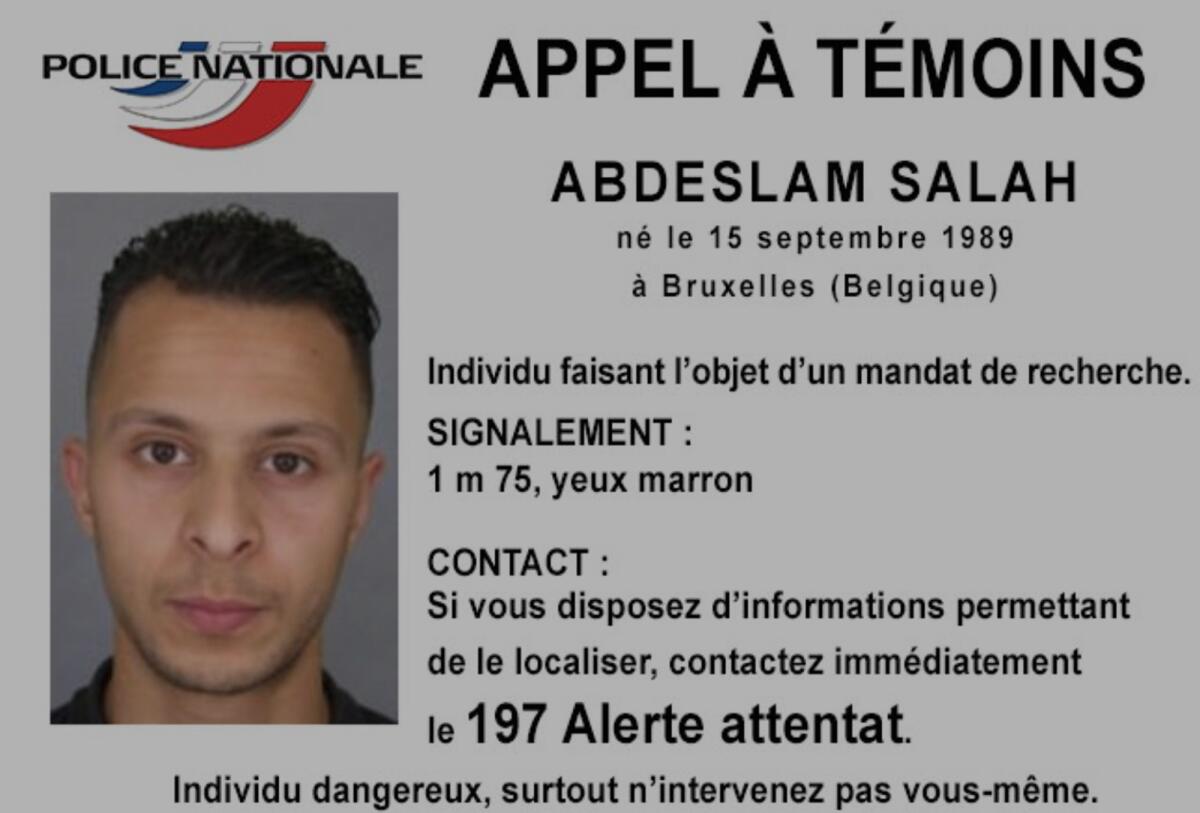 French police have released a photo of Abdeslam Salah, a 26-year-old sought in connection with the Paris attacks.