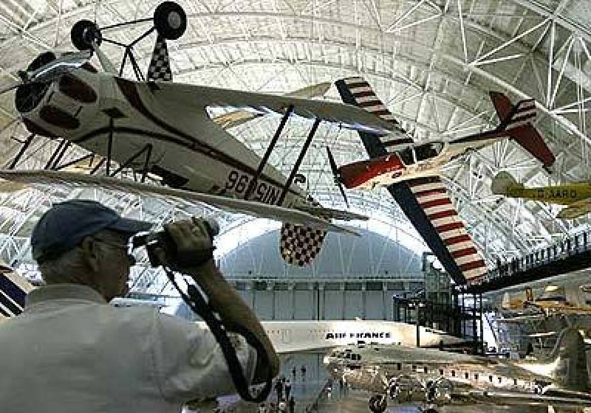 At the Smithsonians Udvar-Hazy Center in Chantilly, Va., visitors see historic aircraft from a revealing angle.