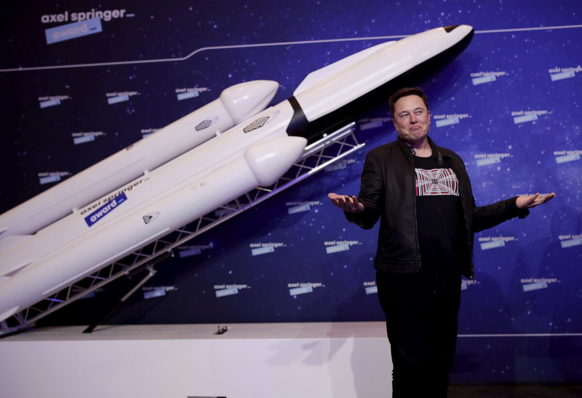 SpaceX and Tesla's Elon Musk shrugs his shoulders