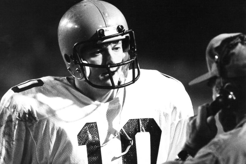 San Diego State quarterback Joe Davis passed for 2,360 yards and 24 touchdowns for the 1977 Aztecs football team.