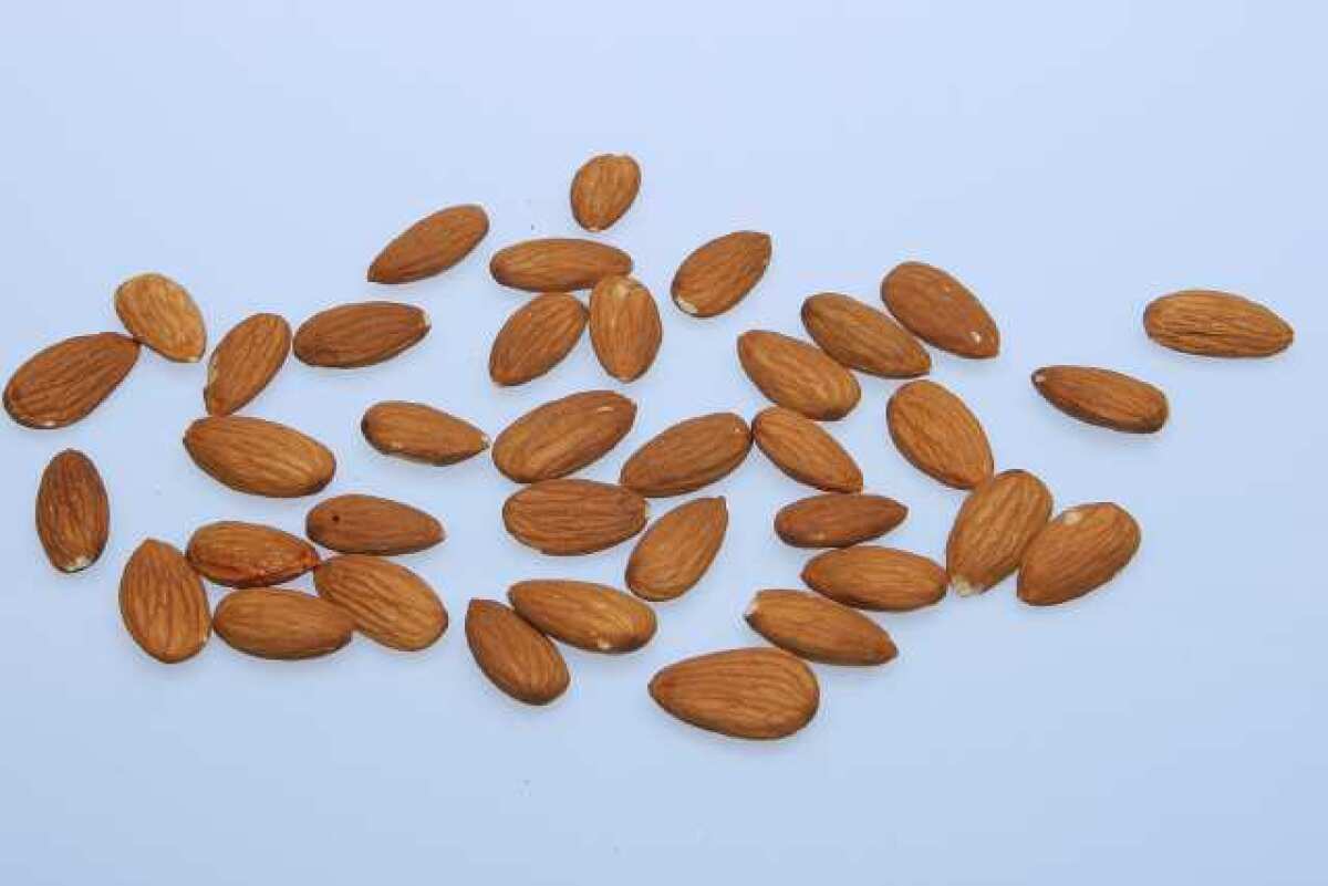 Whole almonds.