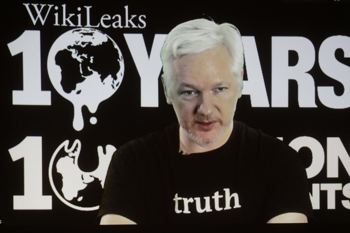 WikiLeaks founder Julian Assange in 2016.