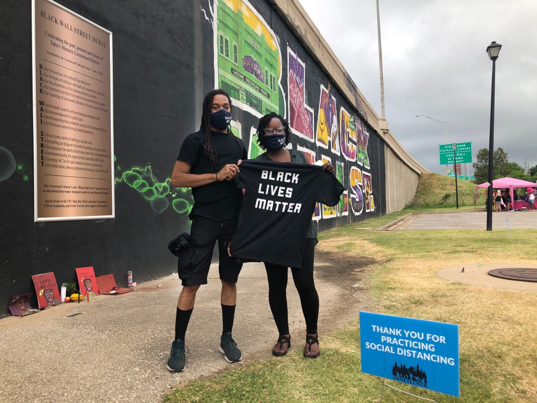 Shcarry Chatmon, 32, a Tulsa native, brought her boyfriend Asher Riley, 30, to tour the city.