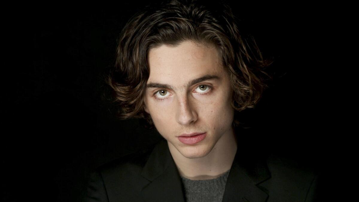Timothée Chalamet appears in three critically acclaimed awards contenders: “Lady Bird,” “Hostiles” and “Call Me by Your Name."