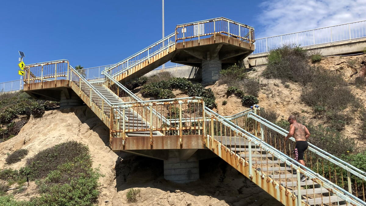 Stairways and sidewalk to be rebuilt along Carlsbad seawall - The San Diego Union-Tribune - Vimarsana News