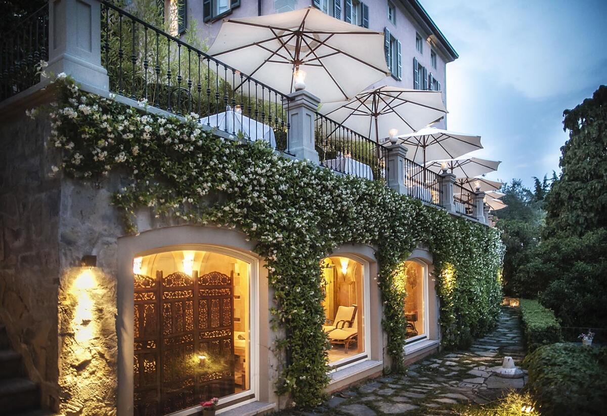 The spa and dining deck exterior at Relais Villa Vittoria.