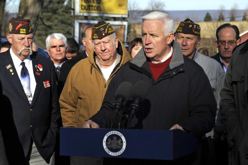Pennsylvania Gov. Tom Corbett: He'll never have to worry where his healthcare is coming from.