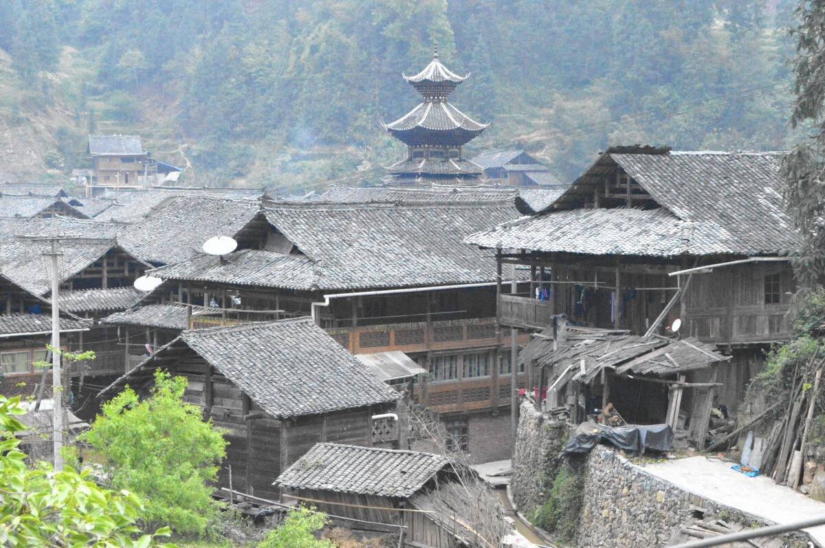 The drum town in Zengchong, China, was built in 1672.
