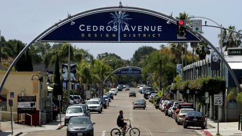 Cedros Avenue in Solana Beach is near coffee places, the beach, and Cedros Design District. (Eduardo Contreras)