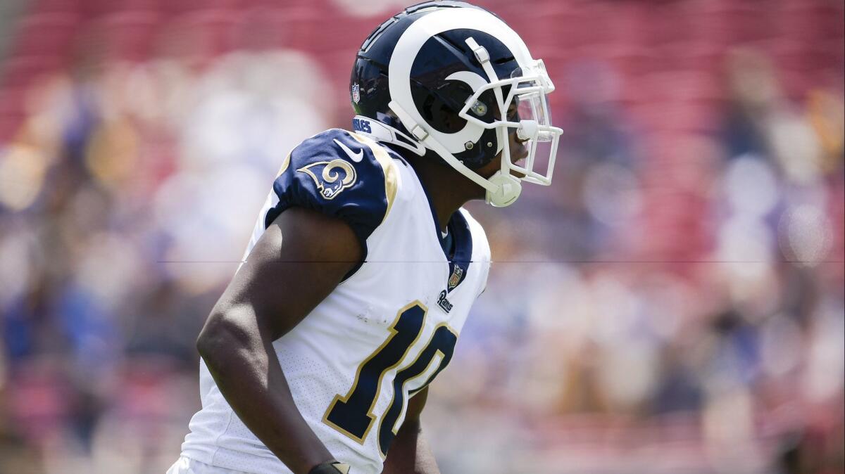 Rams wide receiver Pharoh Cooper in action during the first half in a game against the Houston Texans on Aug. 25.
