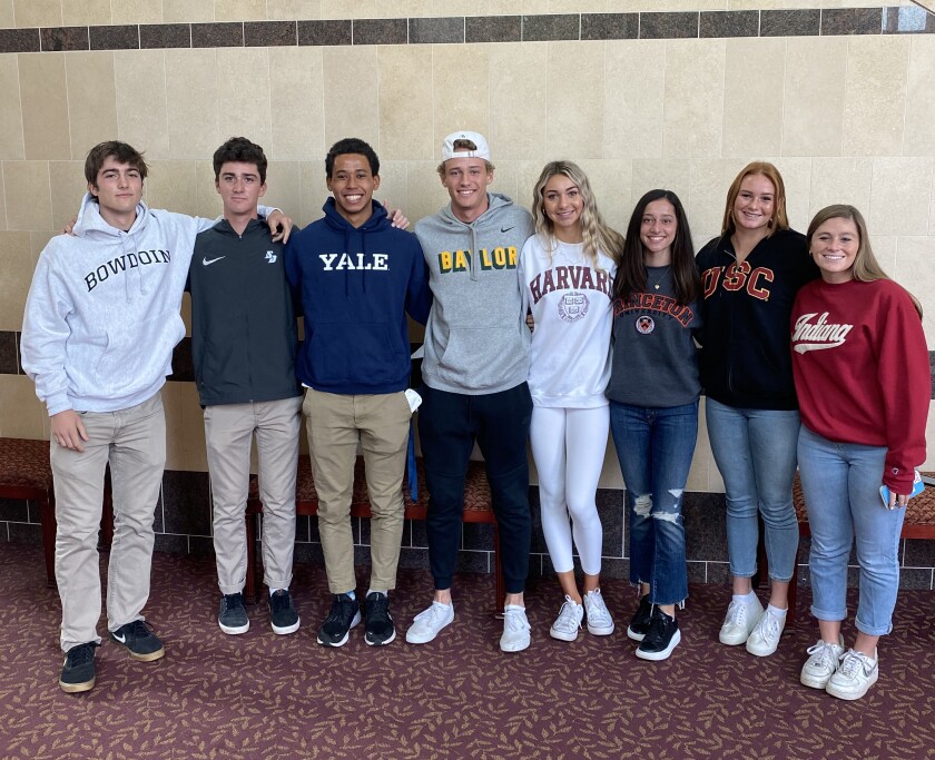 Bishop's School student-athletes gather at a Signing Day event Nov. 10.