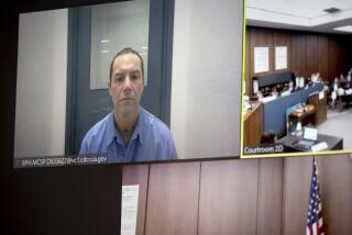 Scott Peterson appears via video call for a status hearing at San Mateo County Superior Court in Redwood City, Calif., Tuesday, March 12, 2024. (Andy Alfaro/The Modesto Bee via AP, Pool)