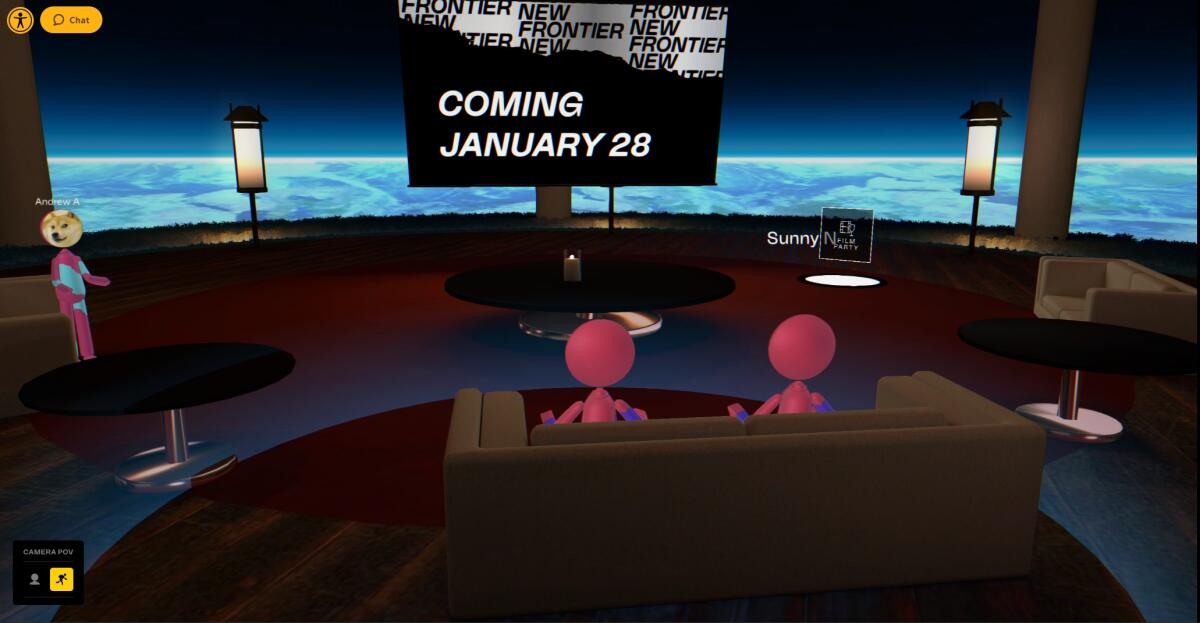 Sundance's virtual space for the New Frontier program.