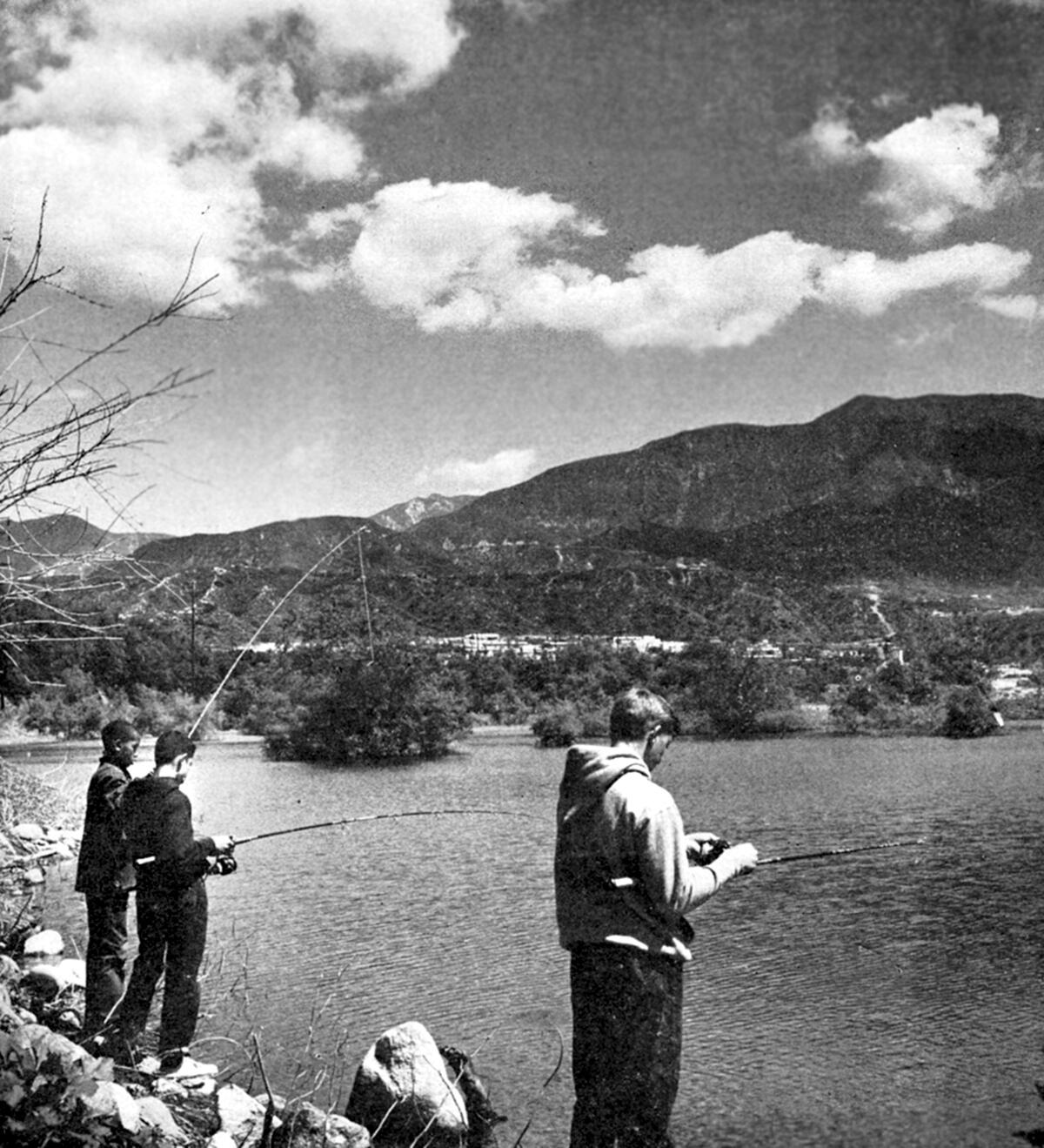  Lake at Devil's Gate Dam, Pasadena, 1959