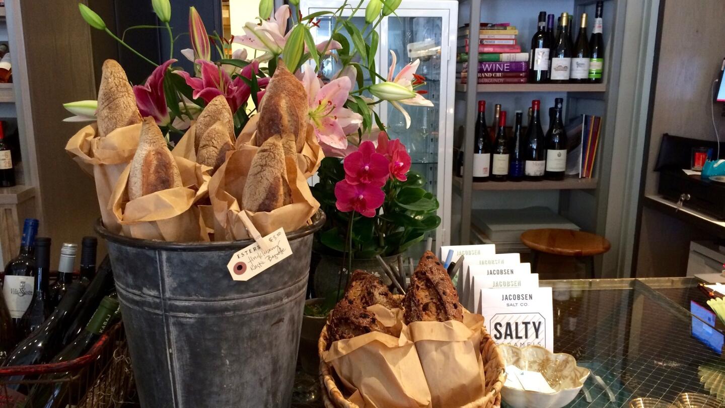 Baguettes from Huckleberry on sale at Esters in Santa Monica