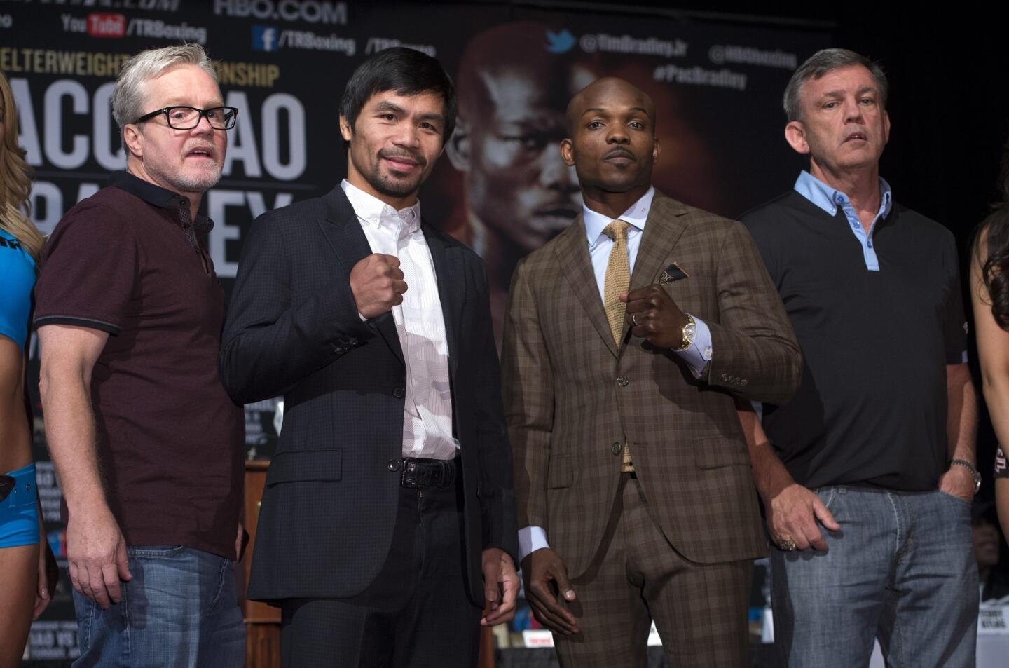 Rueda de prensa de Pacquiao y Bradley