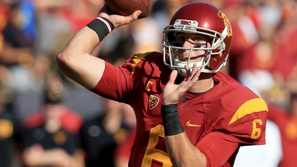 Quarterback Cody Kessler says of USC's game against Nebraska in the Holiday Bowl in San Diego: "It's going to be like a home game for us."