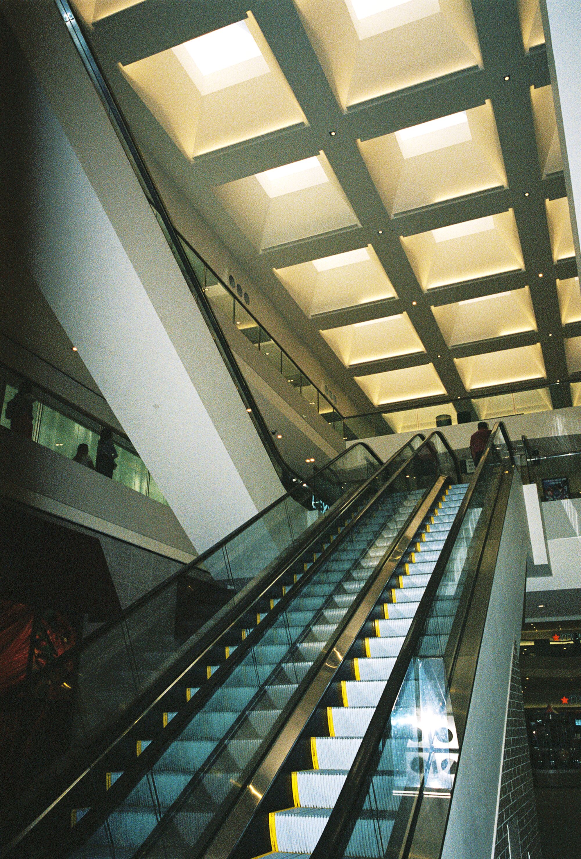 escalators at a mall
