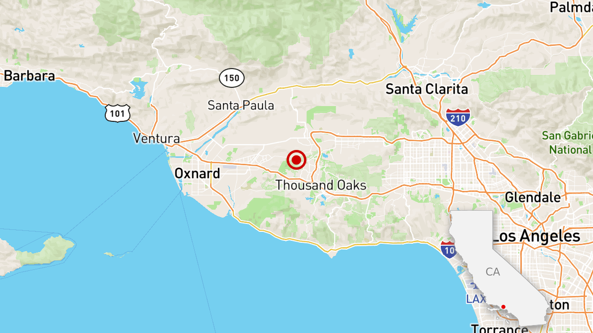 Thousand Oaks Ca Map California Earthquake: 3.6 Quake Rattles Thousand Oaks - Los Angeles Times