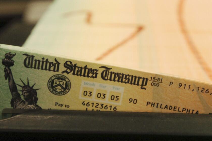 Social Security checks ready to be mailed from a service center in Philadelphia.