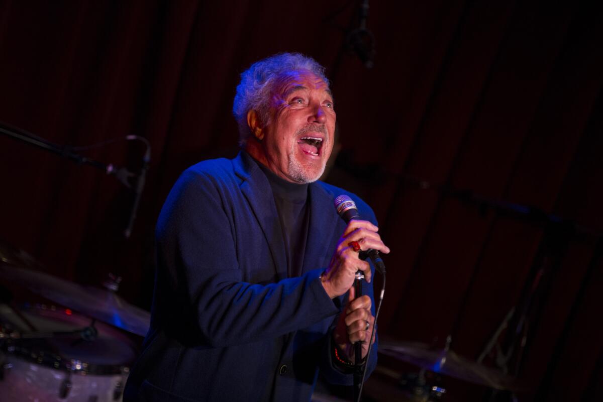 Tom Jones performs in December at Apogee Studios in Santa Monica.