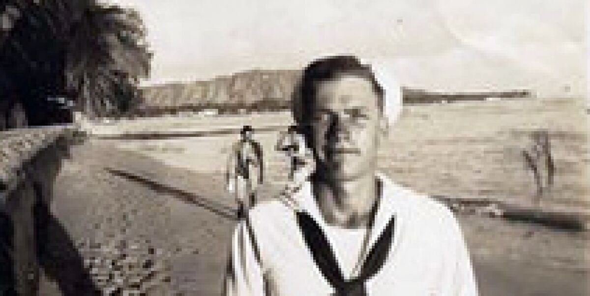 Gordon Stafford of San Marcos, photographed on Oahu in 1941.