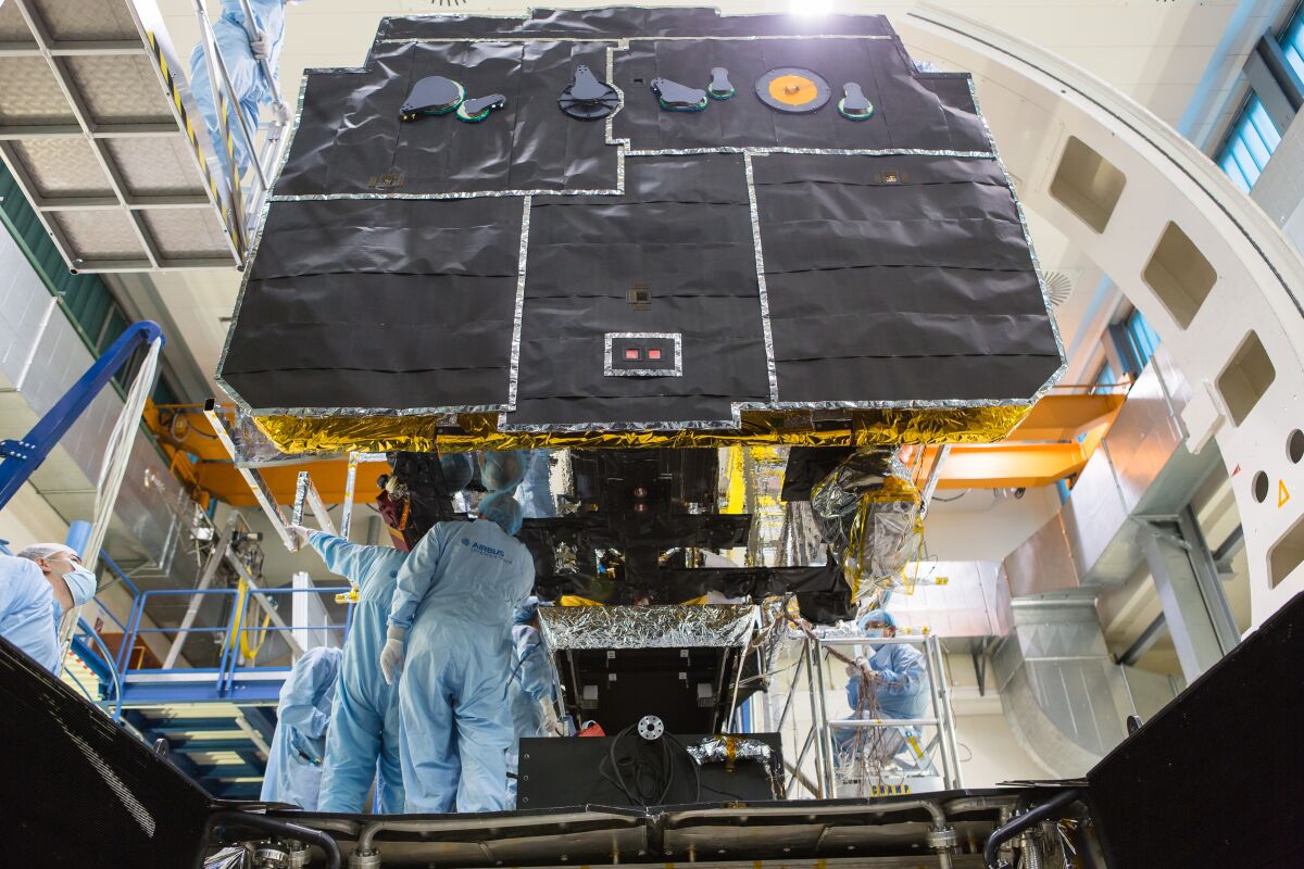 The Solar Orbiter spacecraft under construction