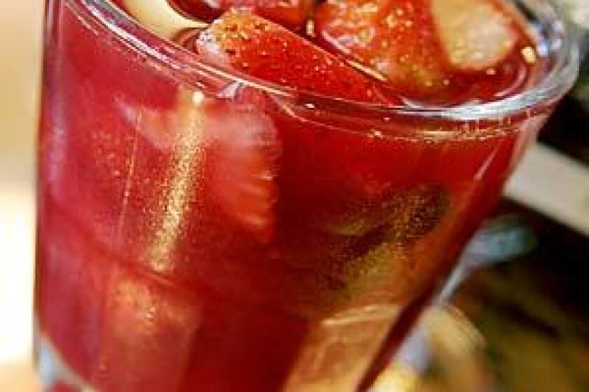 Balsamic vinegar and Grand Marnier add layers of flavor to the strawberry sangria at Fraîche.