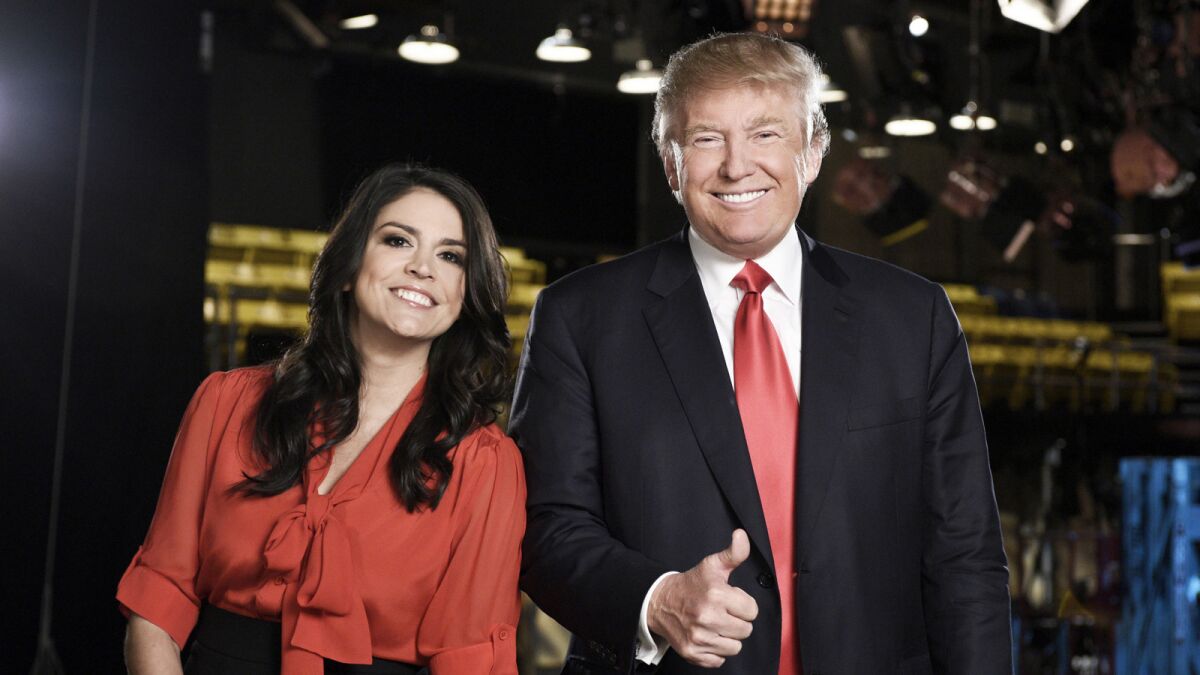 Cecily Strong and Donald Trump on "Saturday Night Live."