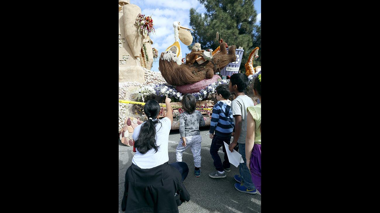 Photo Gallery: Locals get close-up view of the Burbank Tournament of Roses float