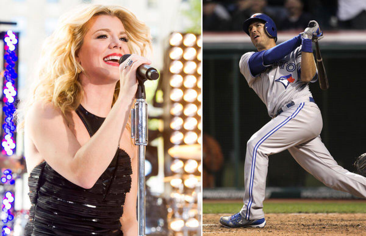 Kimberly Perry, lead singer of the Band Perry, is engaged to J.P. Arencibia of the Toronto Blue Jays.