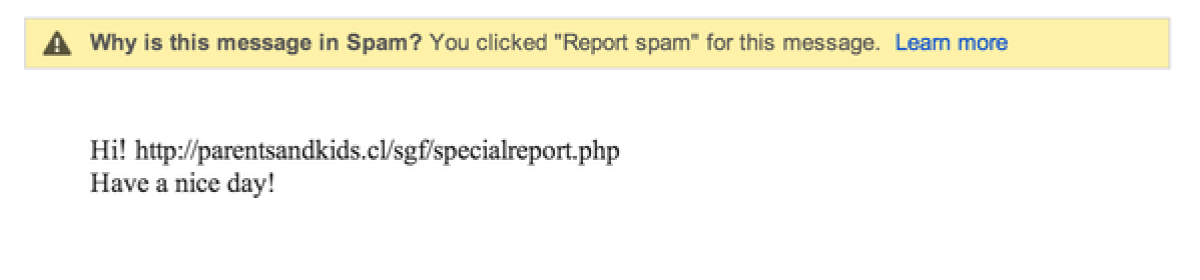 A screenshot of a spam email sent from a spoof AOL Mail account.