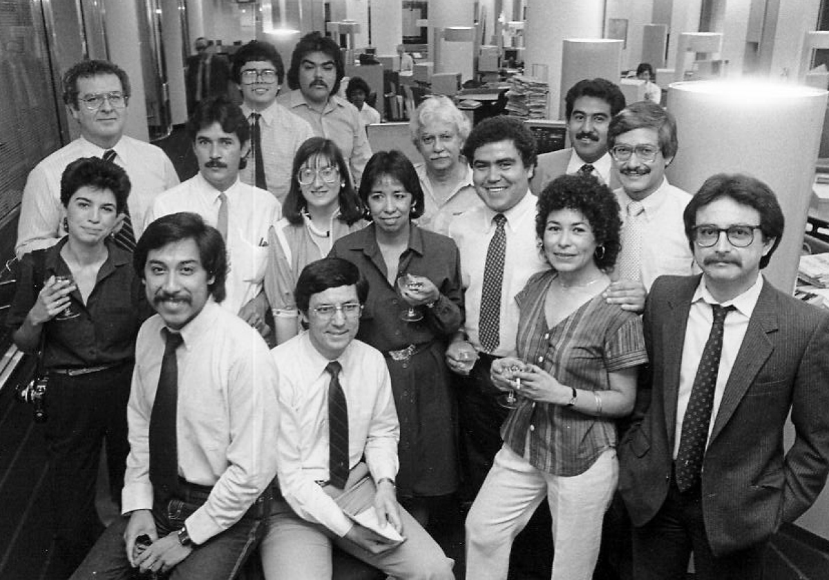 The 1983 Latino series team after the 1984 Pulitzer Prize announcement.