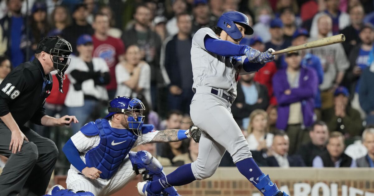 James Outman’s grand slam in ninth inning lifts Dodgers over Cubs