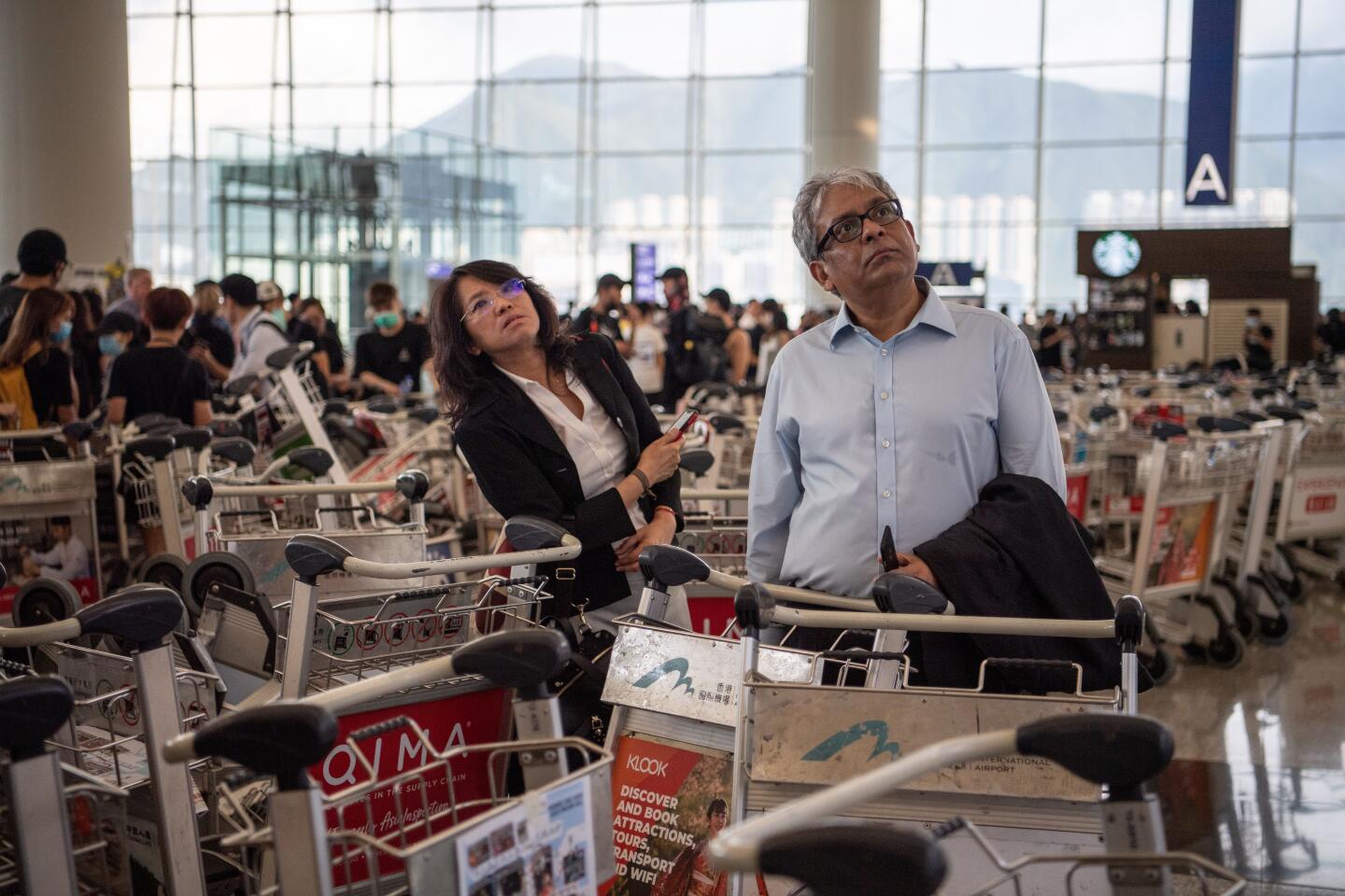 Protests continue at Hong Kong International Airport