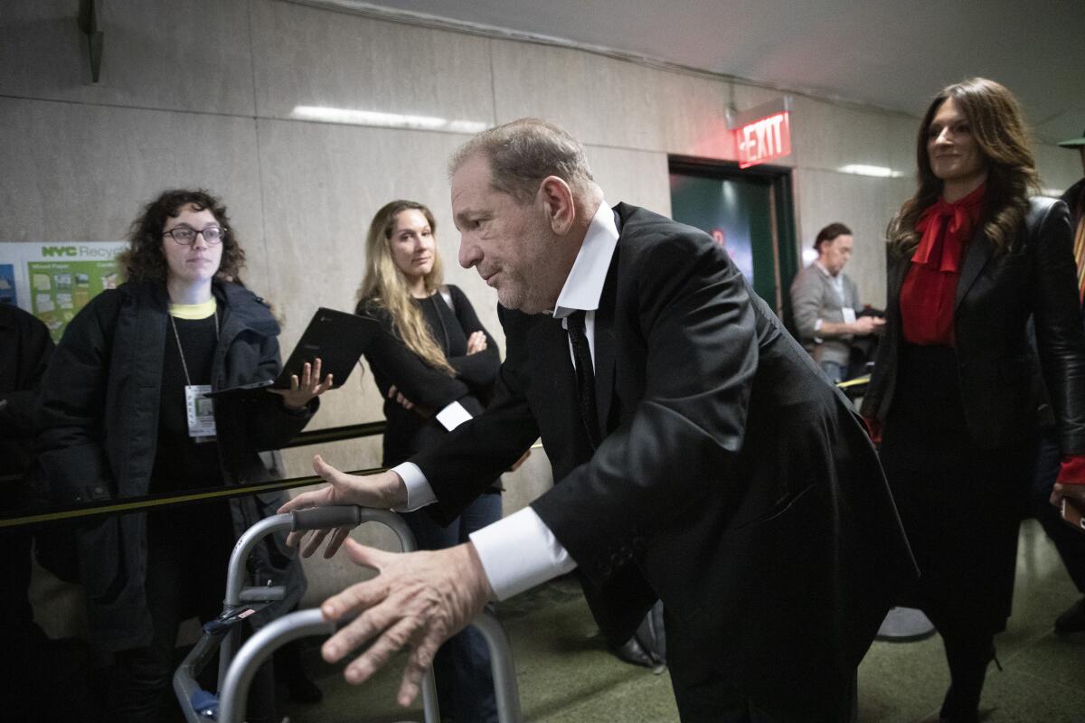 Hollywood film producer Harvey Weinstein leaves court in New York 