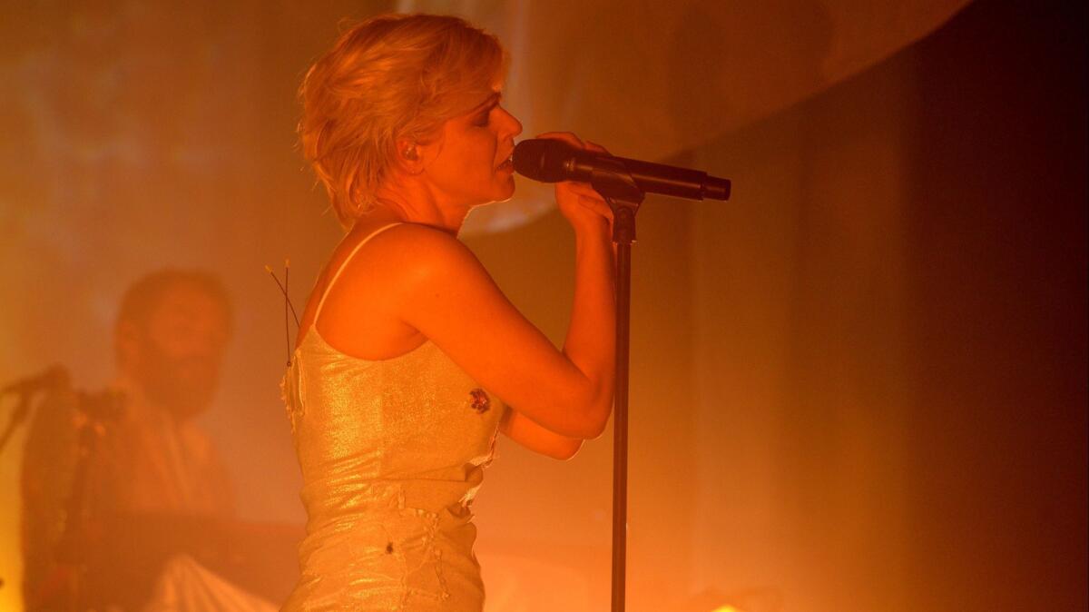 Singer Robyn performs at the Hollywood Palladium on Friday.