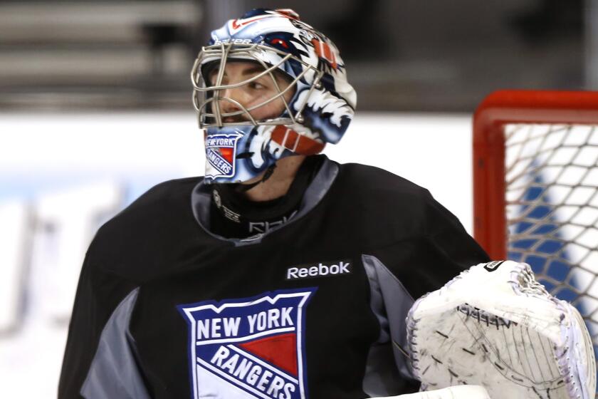 New York Rangers goalie David LeNeveu will serve as Henrik Lundqvist's backup in Game 1 of the Stanley Cup Final against the Kings at Staples Center on Wednesday.