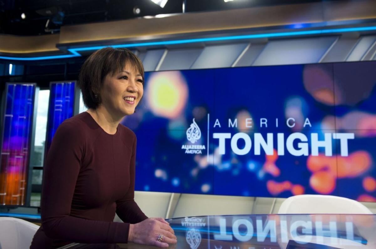 Joie Chen, anchor of Al Jazeera America's "America Tonight."