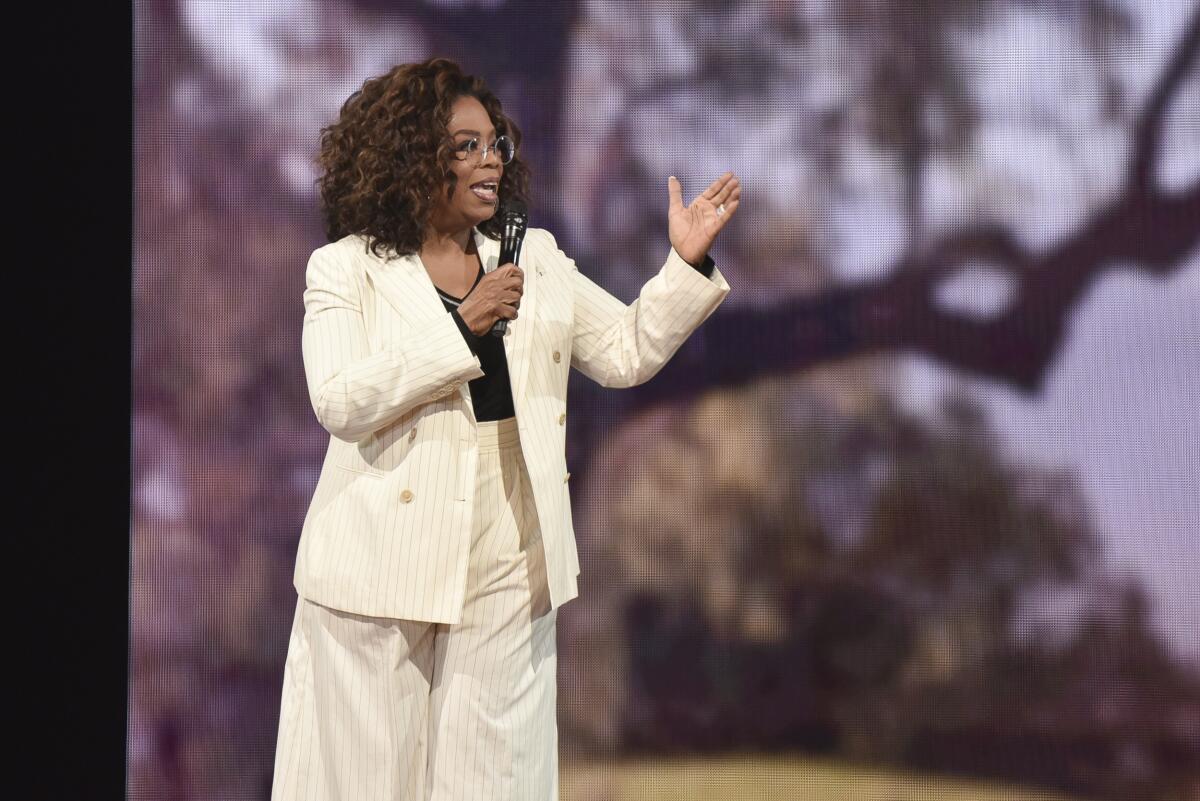 Oprah Winfrey en otro momento del show angelino.