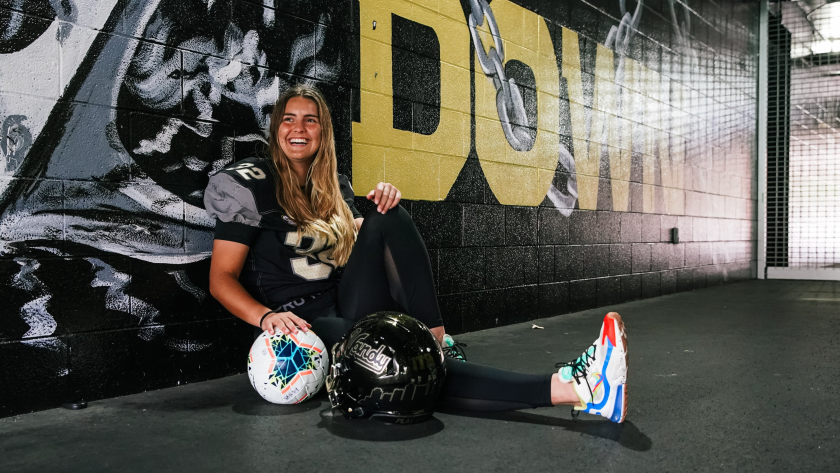 Women’s soccer player Sarah Fuller will be in uniform for the Vanderbilt football team on Saturday.