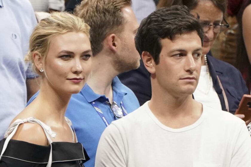 Karlie Kloss and Joshua Kushner attend the U.S. Open tennis finals on Sept. 6 in New York.