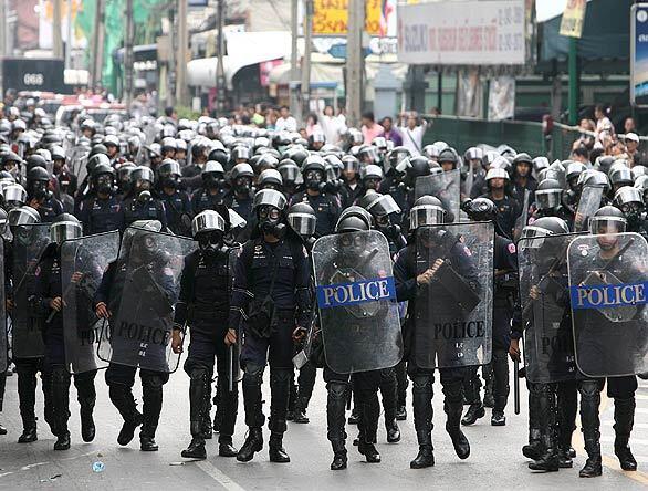 Protest in Thailand - Thai police