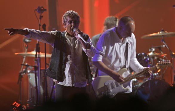 The Who's Roger Daltrey, left, and Pete Townshend perform during the VH1 Honors tribute to the band at UCLA's Pauley Pavilion in Westwood on Saturday.