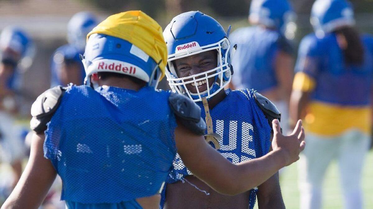 Kishaun Sykes scored a touchdown in last week's Fountain Valley victory.