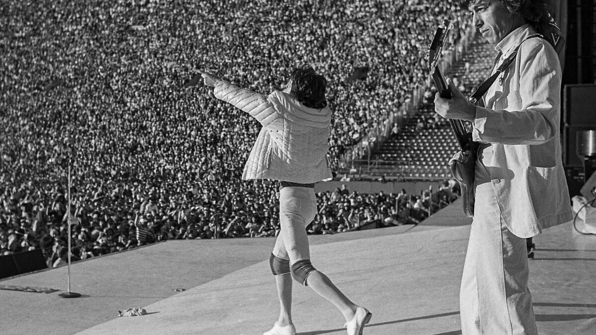 Oct. 11, 1981: The Rolling Stones in concert at the Los Angeles Memorial Coliseum.