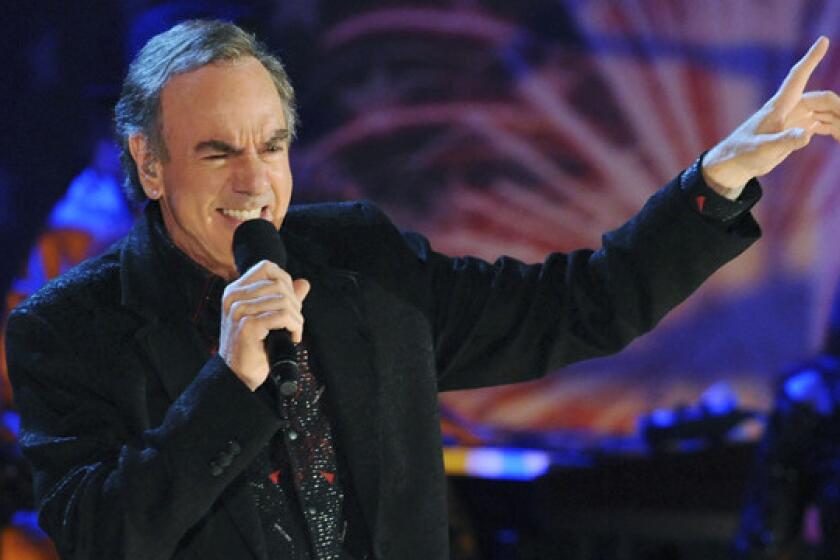 Recording artist Neil Diamond performs with the Boston Pops in 2009.