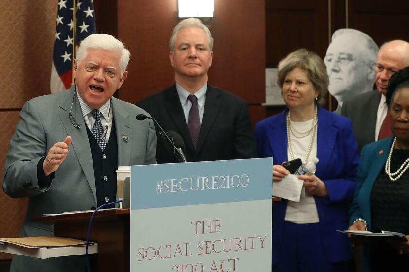 WASHINGTON, DC - JANUARY 30: Rep. John Larson (D-CT) speaks during an event to introduce legislation called the Social Security 2100 Act. which would increase increase benefits and strengthen the fund, during a news conference on Capitol Hill January 30, 2019 in Washington, DC. (Photo by Mark Wilson/Getty Images) ** OUTS - ELSENT, FPG, CM - OUTS * NM, PH, VA if sourced by CT, LA or MoD **