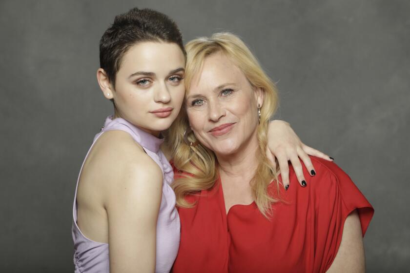 PASADENA, CA -- FEBRUARY 11, 2018: Patricia Arquette, right, and Joey King, star as mother and daughter in Hulu's "The Act." The anthology series looks at the real-life case of Dee Dee Blanchard (Arquette), a Missouri single mom who lied that her healthy daughter Gypsy (King) had brain damage, cancer, etc. and gained charity from it -- until her daughter killed her. (Myung J. Chun / Los Angeles Times)
